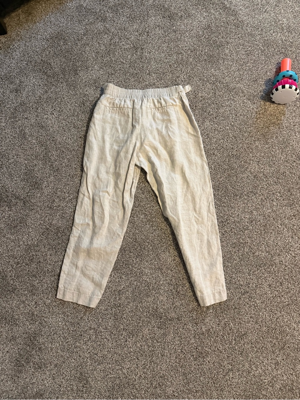 Athleta Neutral Beige Drawstring Waist Pants - Picture 2 of 3